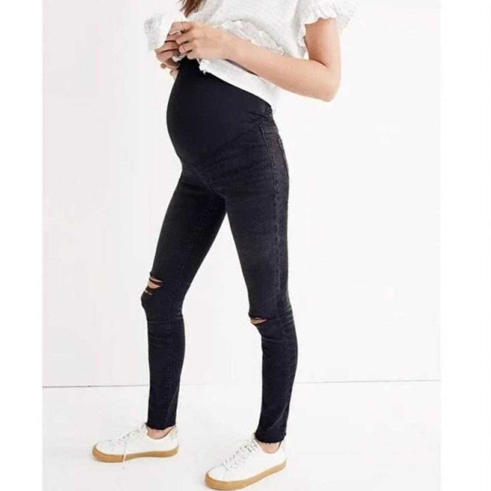 Madewell Black Skinny Maternity Jeans